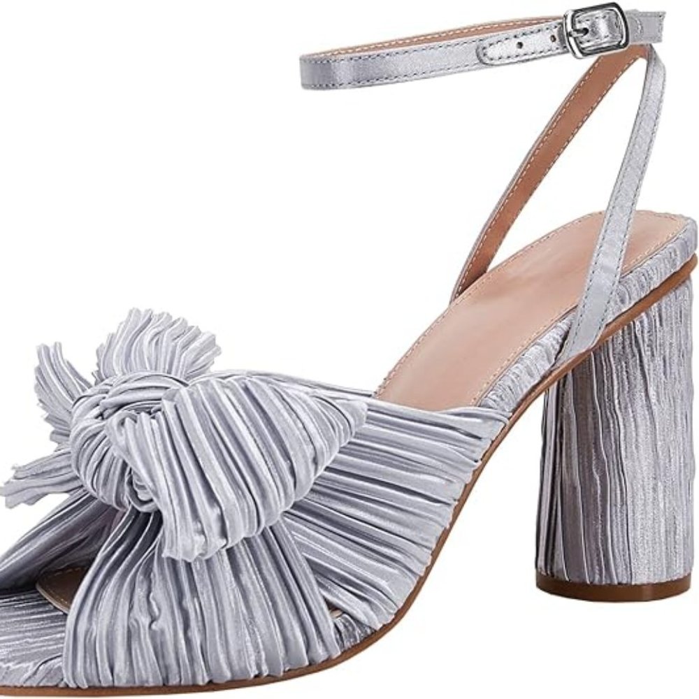 Bow Knot Heeled Sandals Bridal Wedding